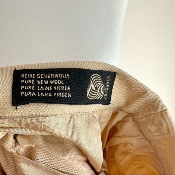 Vintage Escada Margaretha Ley Wool Pencil Skirt High Waist Cream Designer Small - Picture 3 of 10